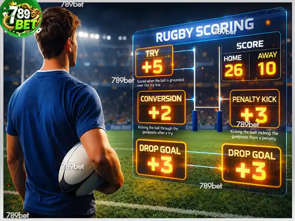 การนับคะแนนรักบี้ นับอย่างไร