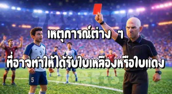 ใบเหลืองแดง ในฟุตบอล คือ